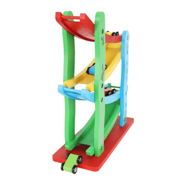 Puidust värviline auto kaldtee