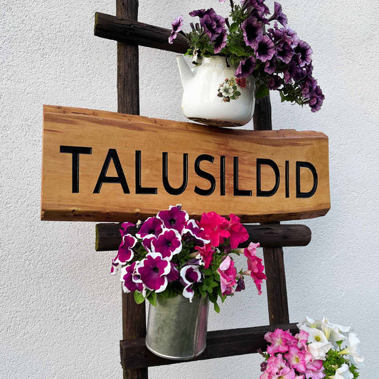 Täispuidust freesitud talusilt - aadressisilt