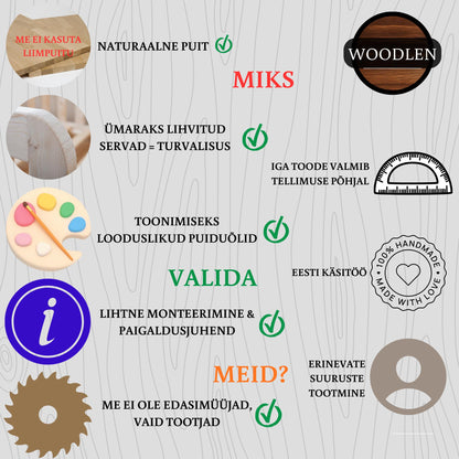 Laste madal põrandavoodi turvapiiretega "Ro"