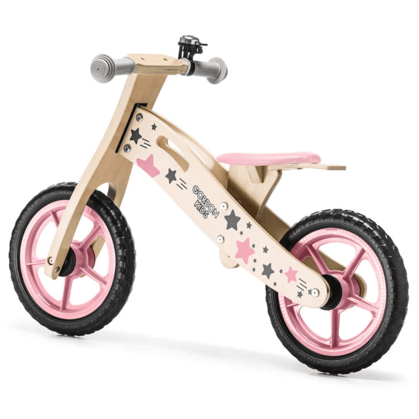 Puidust laste tasakaalu-/jooksuratas – sinine – roosa