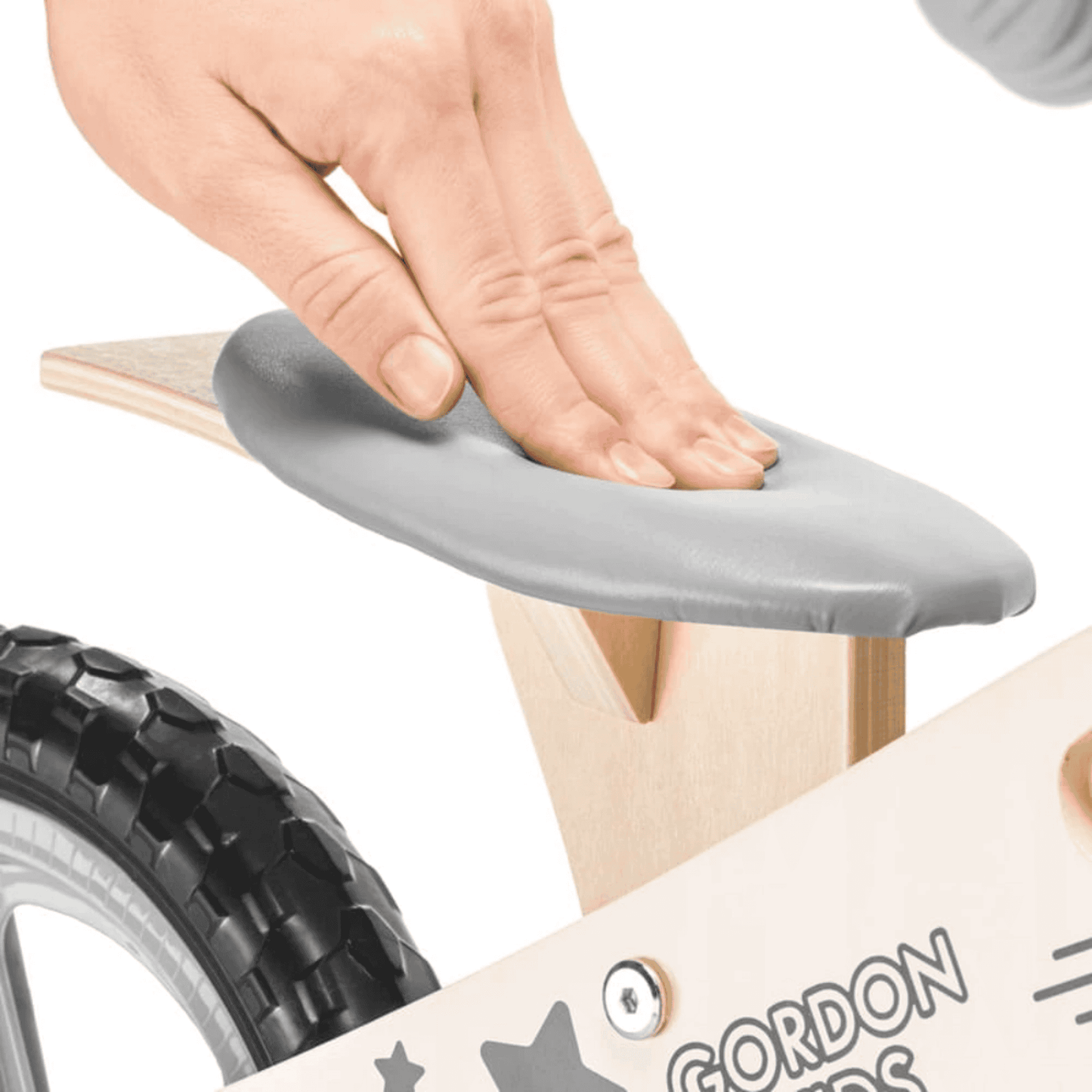 Puidust laste tasakaalu-/jooksuratas – sinine – roosa