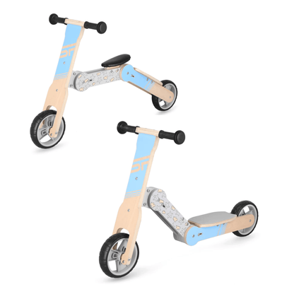 Spokey WOO-RIDE MULTI 2-ühes tasakaaluratas ja laste tõukeratas - Sinine