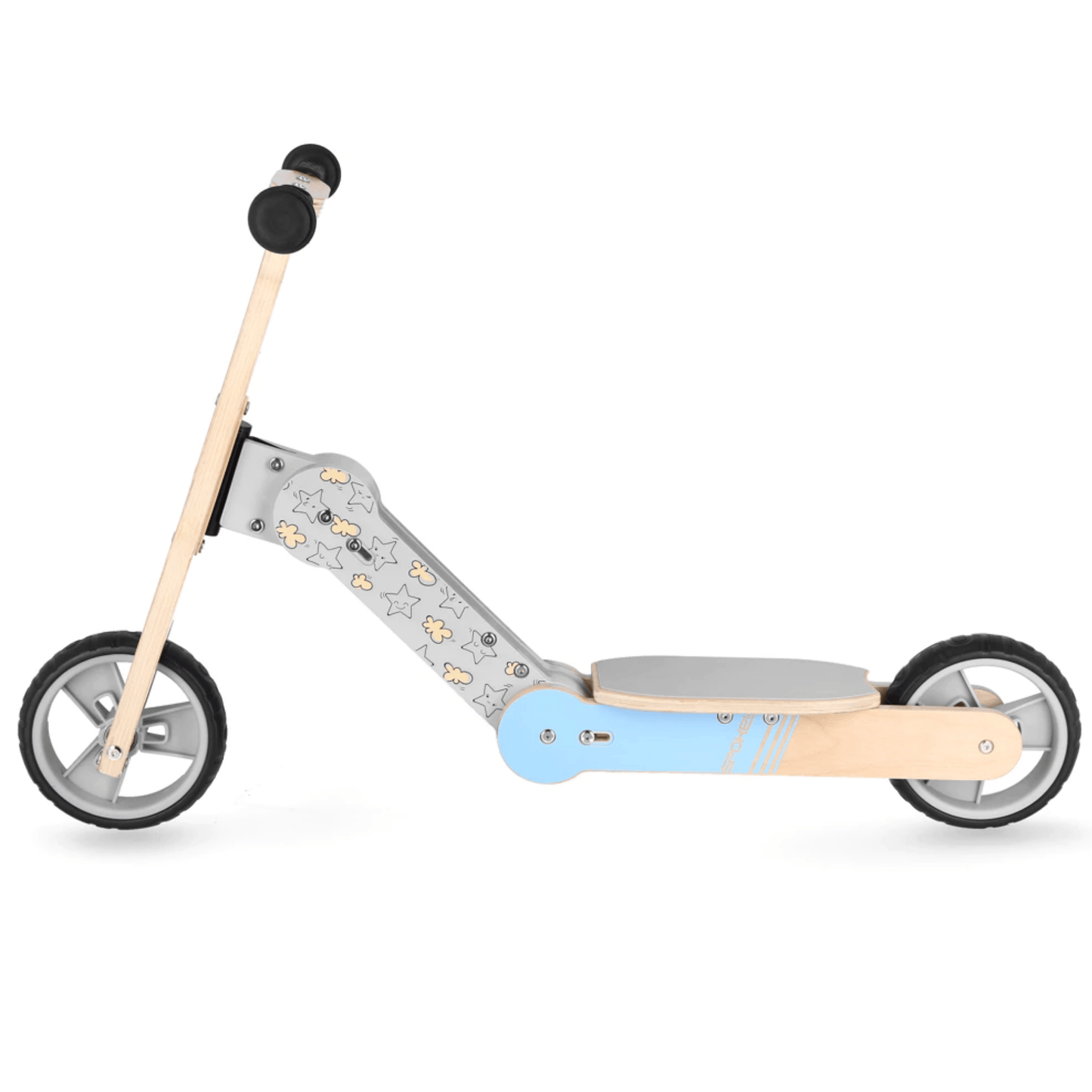 Spokey WOO-RIDE MULTI 2-ühes tasakaaluratas ja laste tõukeratas - Sinine