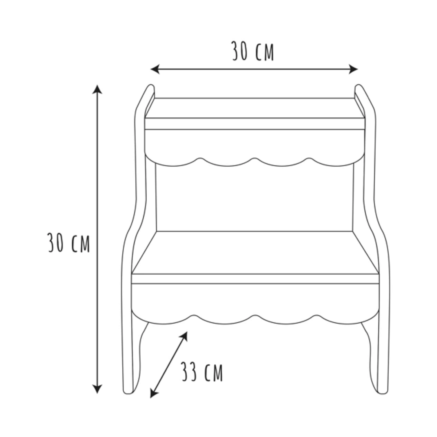 Puidust laste astmelaud „Vikerkaar“