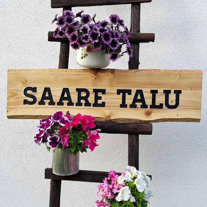 Täispuidust freesitud talusilt - aadressisilt